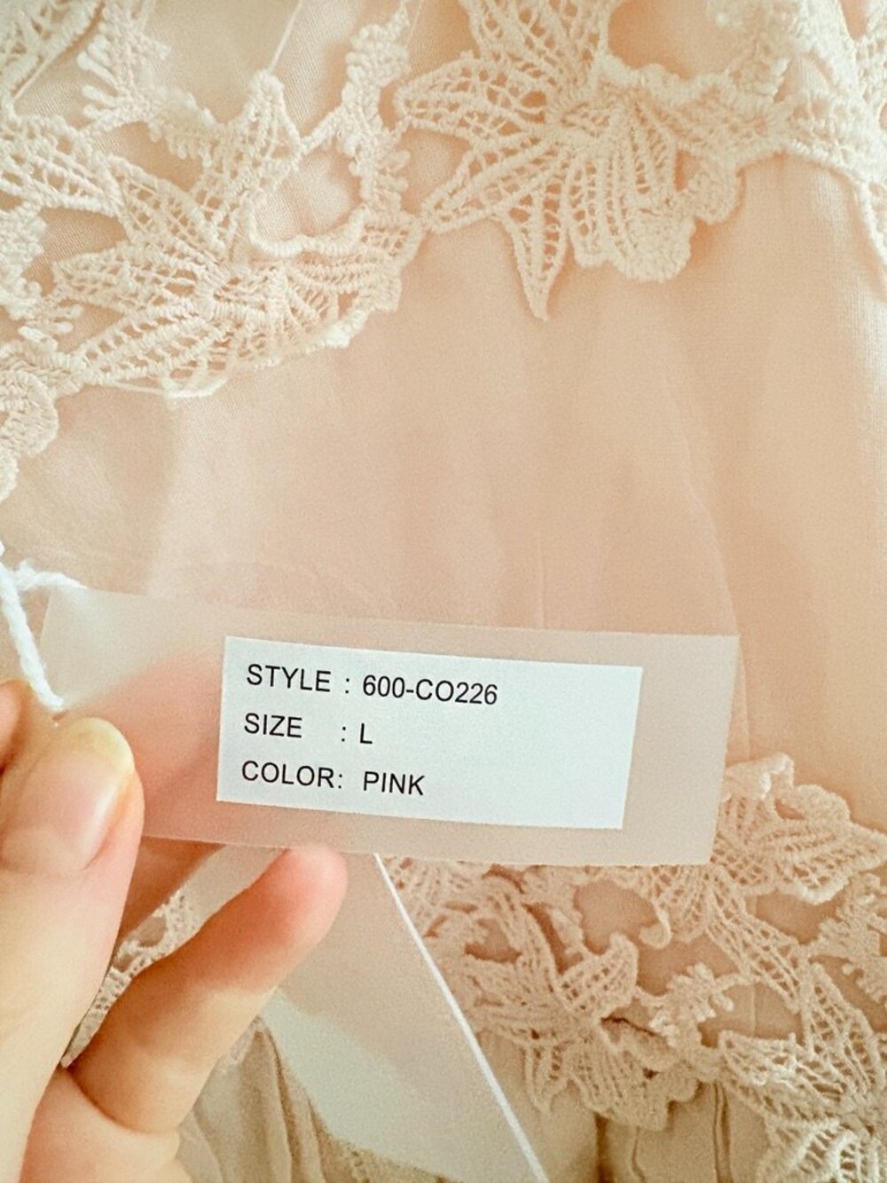 Caroline Constas Daisy Lace Maxi Dress NWT Floral Embroidered Pink Size Large - Picture 9 of 10
